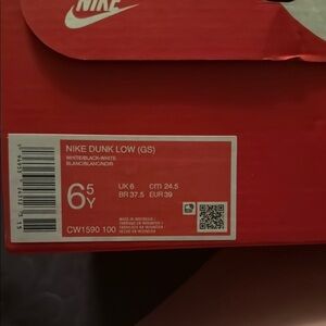 Nike Dunk Low Kids Sneakers - White/Black